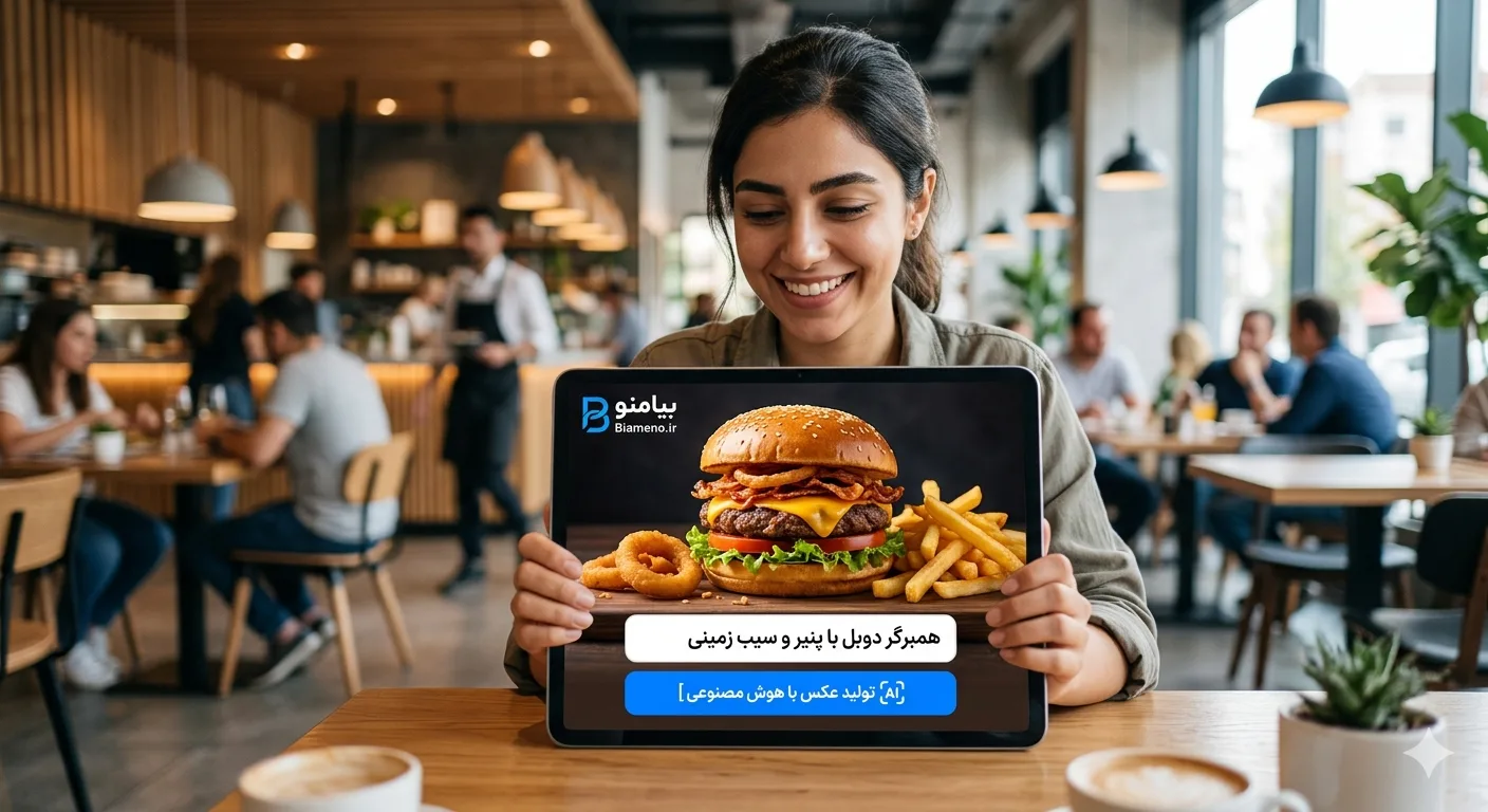 چگونه بدون عکاس، برای منوی رستوران عکس بگیریم؟ (معرفی ابزار هوش مصنوعی بیامنو ۱۴۰۵)