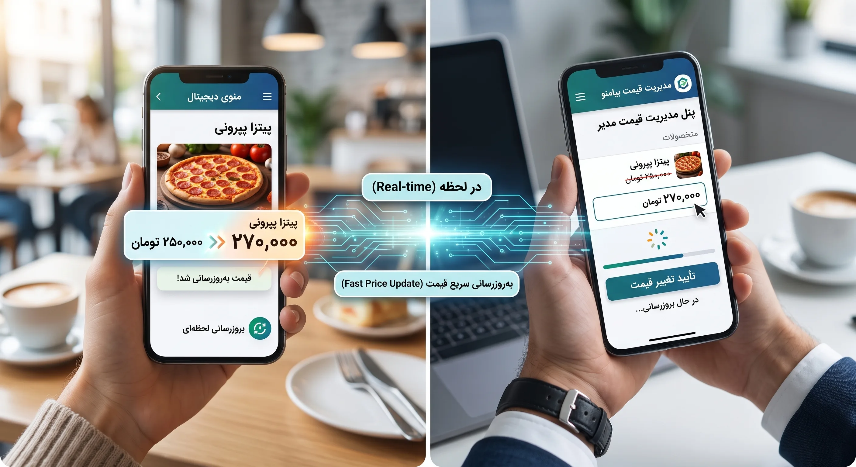 تغییر قیمت لحظه ای با بیامنو