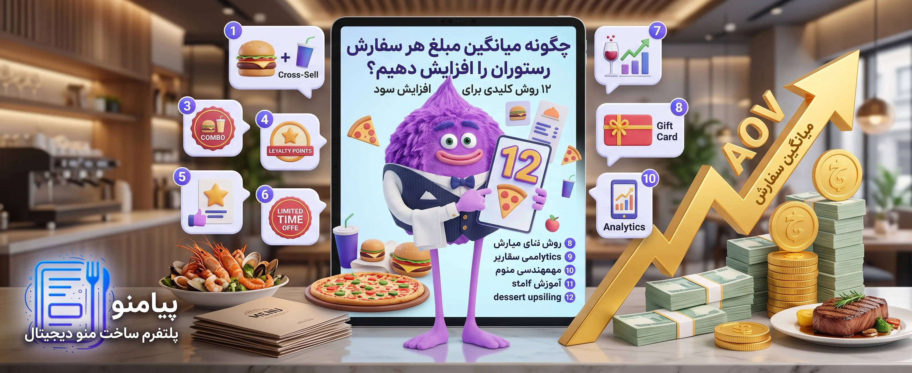 چگونه میانگین مبلغ هر سفارش رستوران را افزایش دهیم؟ ۱۲ روش