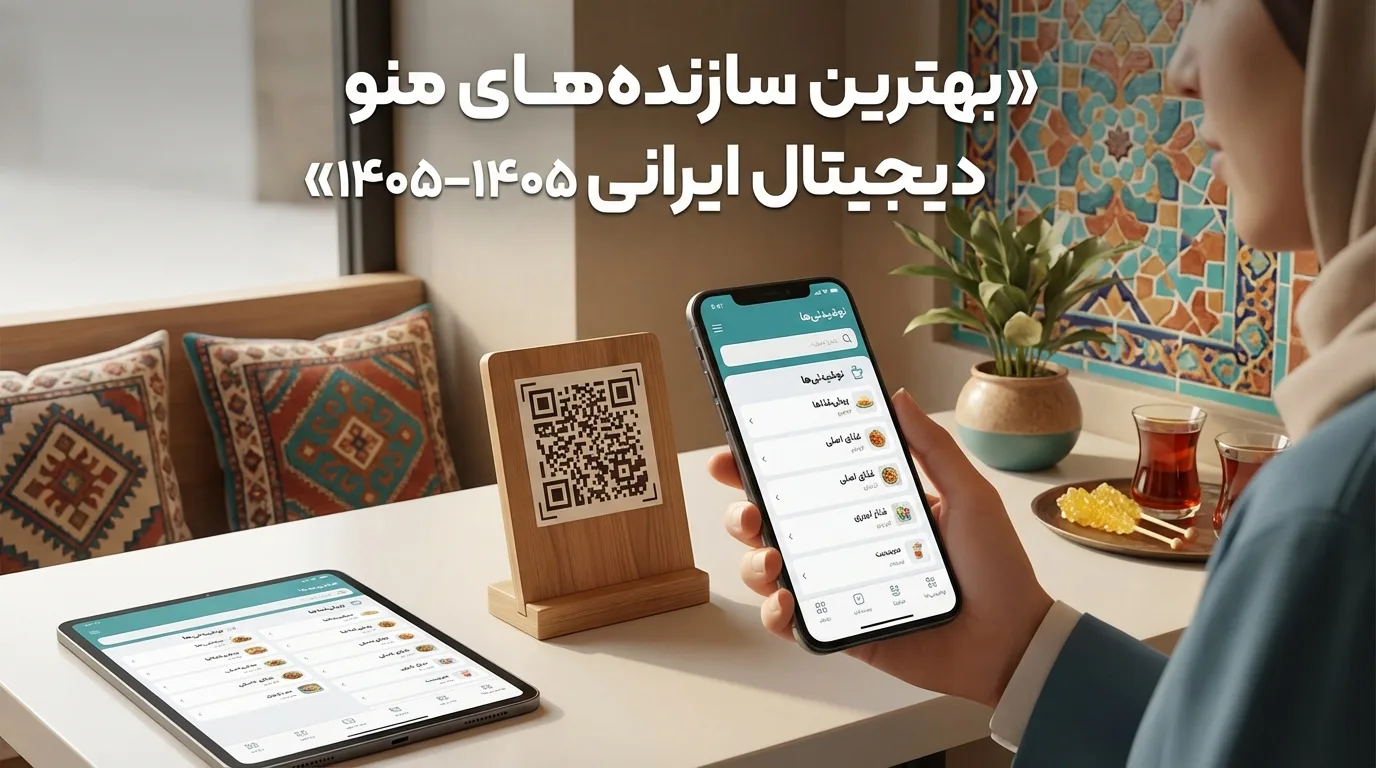 بهترین سازنده‌های منو دیجیتال ایرانی در سال ۱۴۰۴–۱۴۰۵