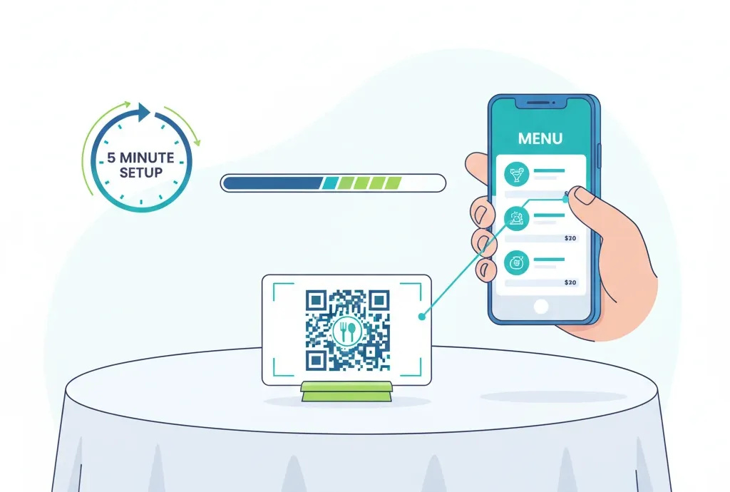 منو QR کد رستوران: چطور در ۵ دقیقه منوی دیجیتال حرفه‌ای بسازیم؟ (راهنمای قدم‌به‌قدم ۱۴۰۴)