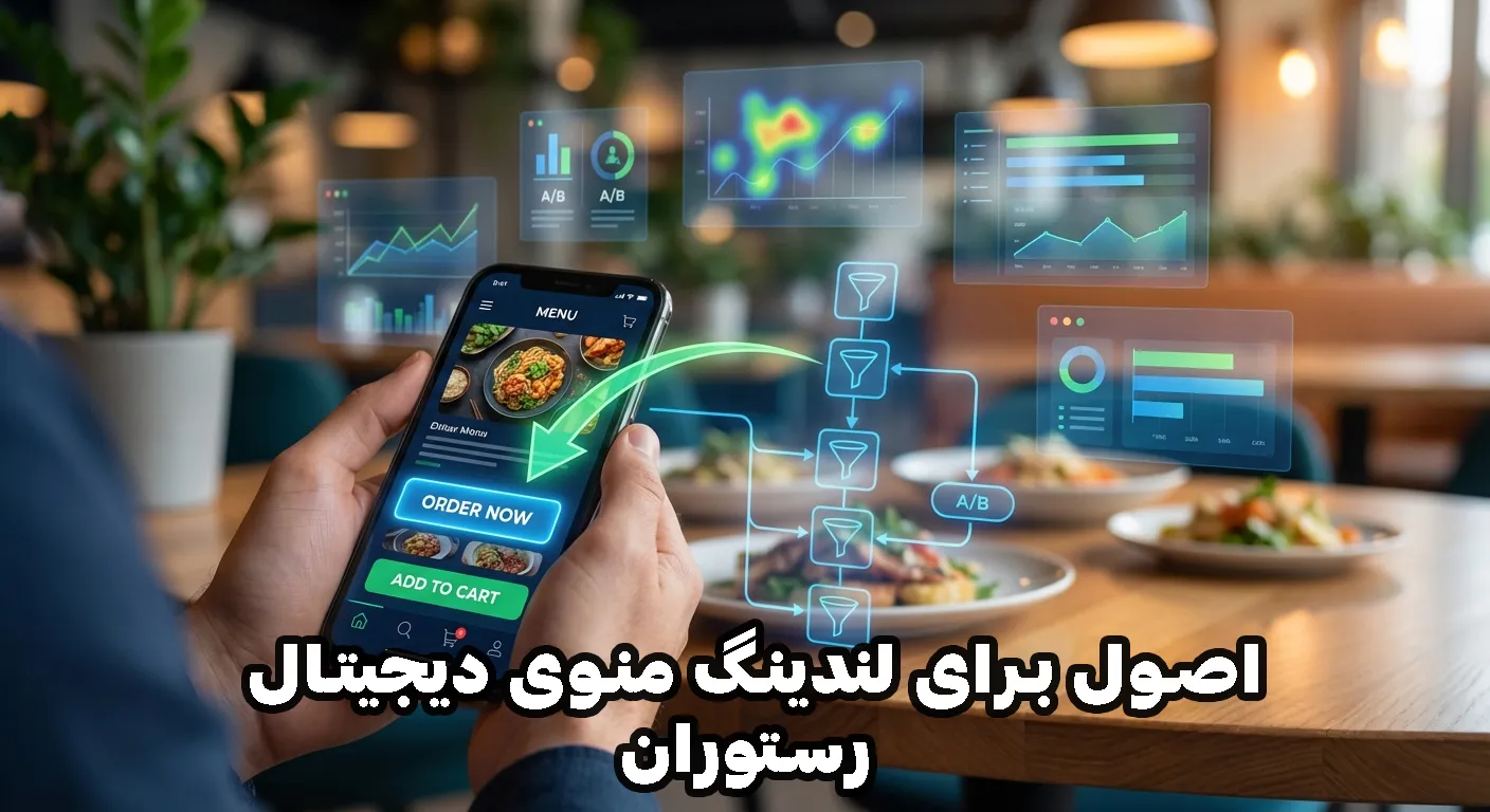 تبدیل بازدیدکننده به مشتری: اصول CRO برای لندینگ منوی دیجیتال رستوران